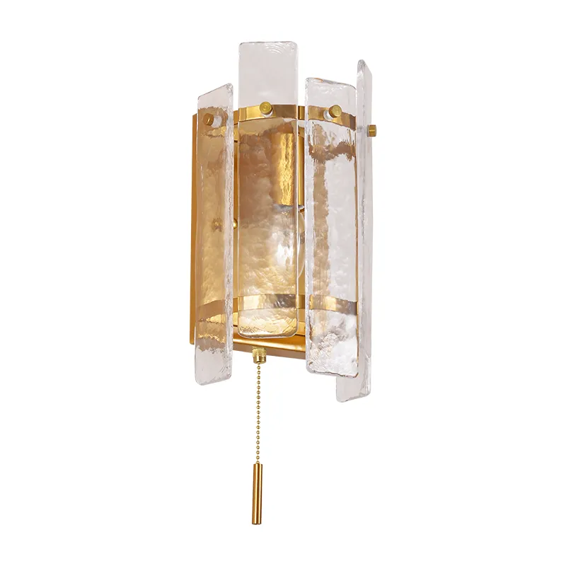 1-Light Glam Striped Art Glass Wall Lamp