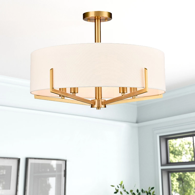 How to Choose a White Fabric Shade Modern Chandelier for Different Interior Spaces