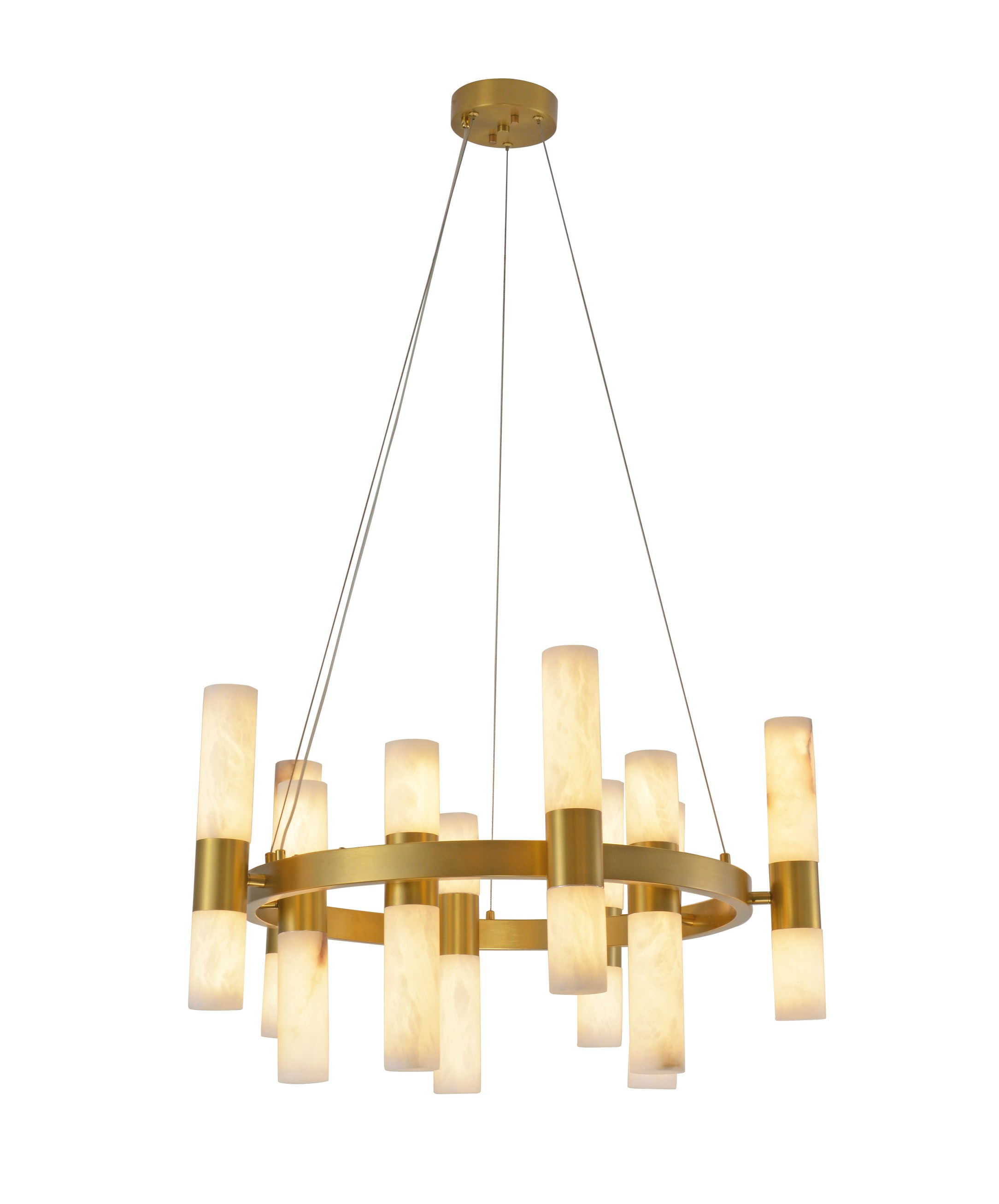 Aura Circular Alabaster Chandelier
