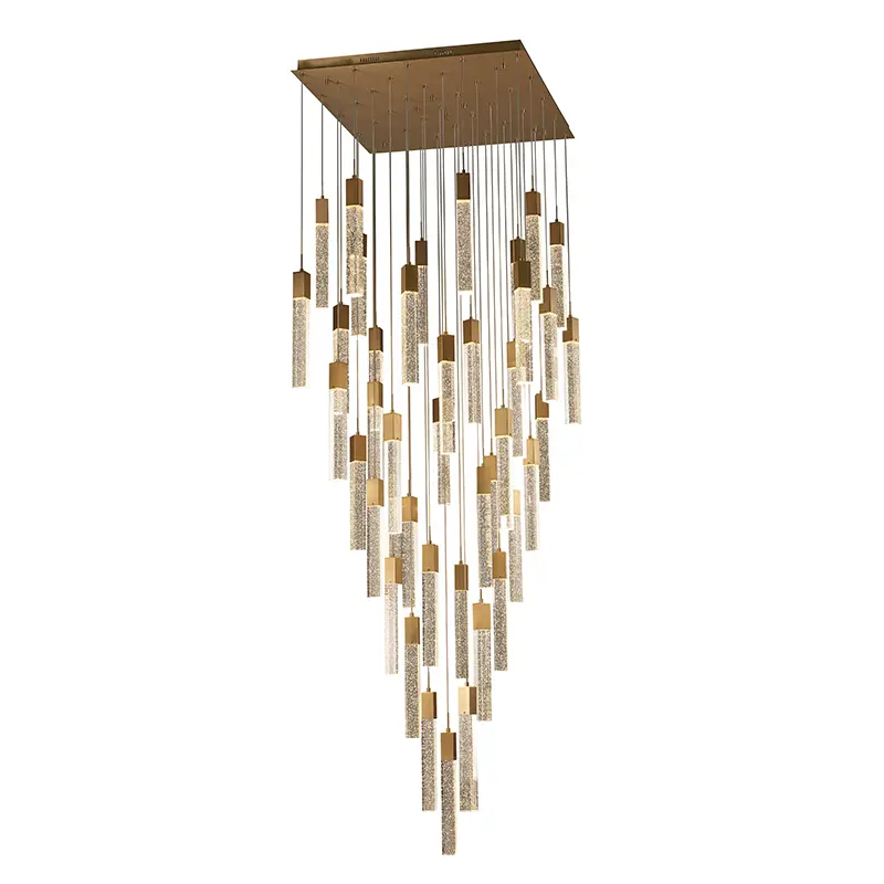 Gold Modern Crystal Chandelier for Staircase