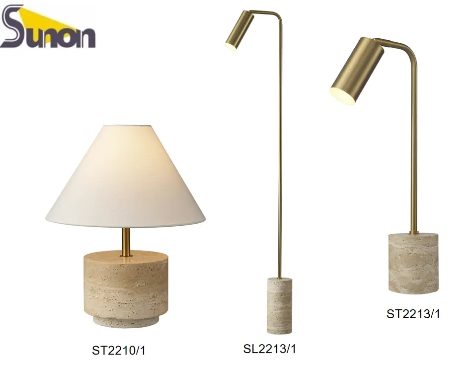 Travertine Table Lamps