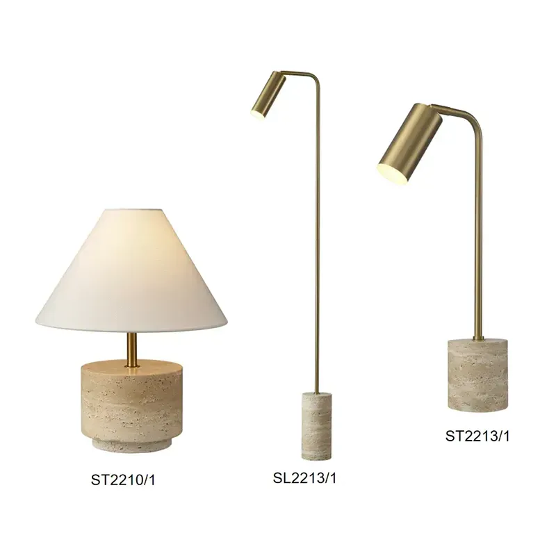 Travertine Floor Lamp