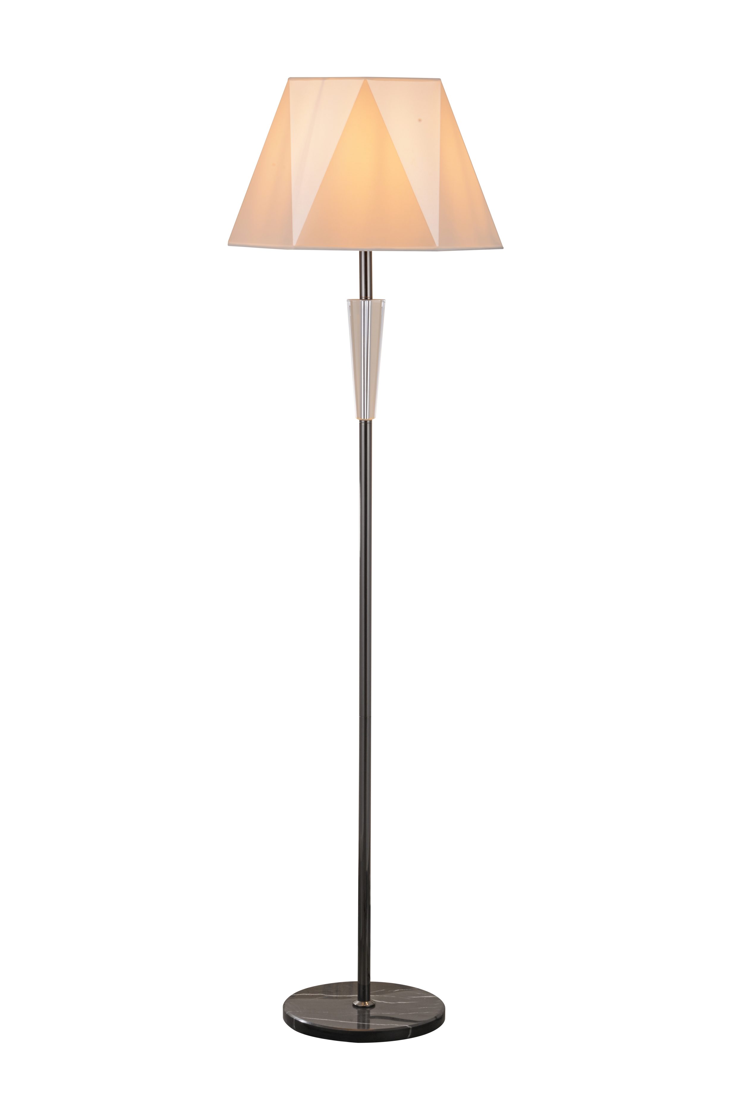 Modern Crystal Accent Standing Floor Lamp