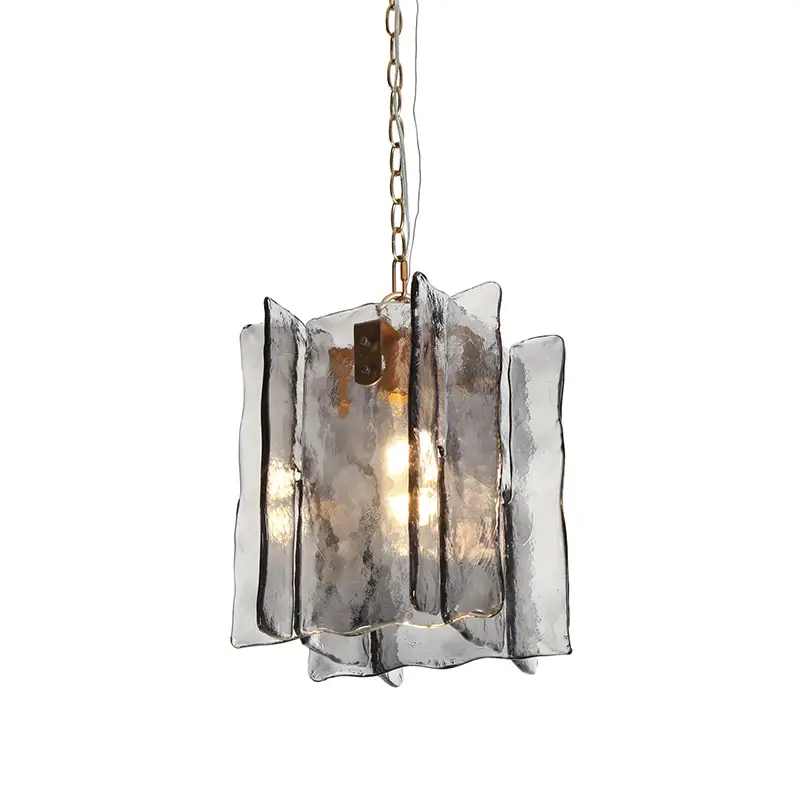 Square Handmade Glass Modern Pendant Light