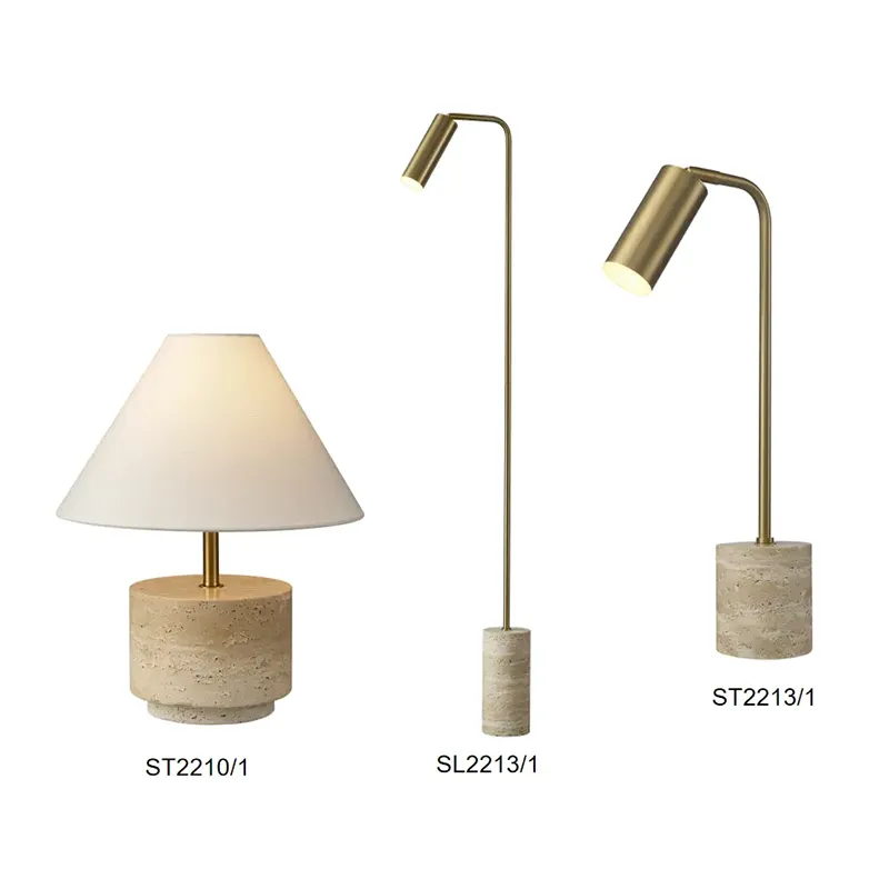 Travertine Floor Lamp